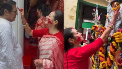 Koel appeared in an interview with a sad mood after the puja.