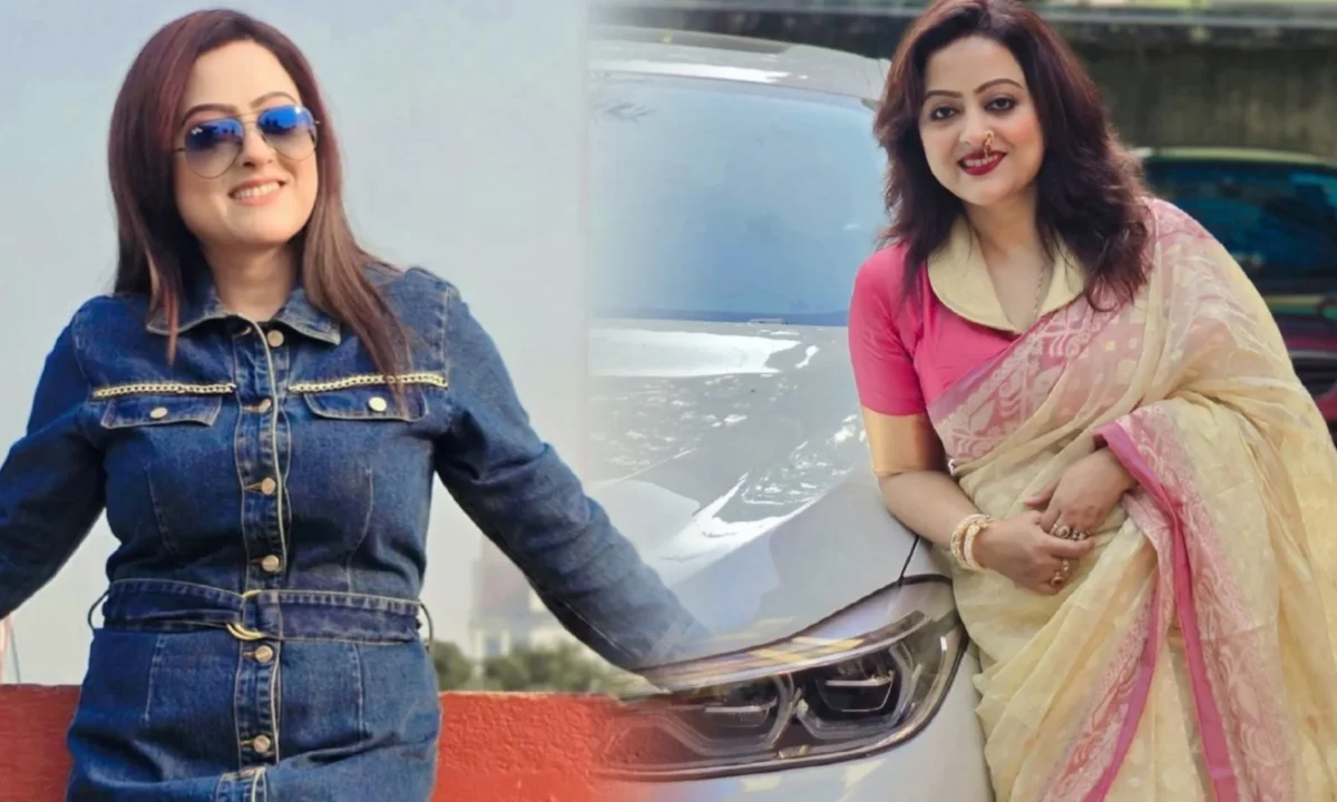 Rupsha Chakraborty boss lady look, Rupsha Chakraborty BMW M3 car, Jagaddhatri actress Rupsha Chakraborty, Snehasish Chakraborty wife Rupsha, Tollywood television actress news, রূপসা চক্রবর্তী, স্নেহাশিস চক্রবর্তী, জগদ্ধাত্রী ধারাবাহিক, টলিউড খবর, রূপসা চক্রবর্তীর লাইফস্টাইল